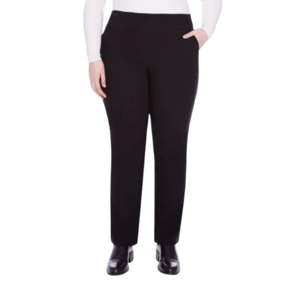 NEW S.C. & Co. Pull-On Straight Leg Pant with Tummy Control | Black - Picture 2 of 5